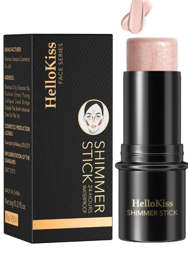 Shimmer Stick Makeup Highlighter Contour Bronzer Sticks Highlighter Makeup Stick for Face and Body Radiant and Shimmer Glow Water proof Long Lasting Smooth Face Contour Wand Shimmer Glow Pen 03
