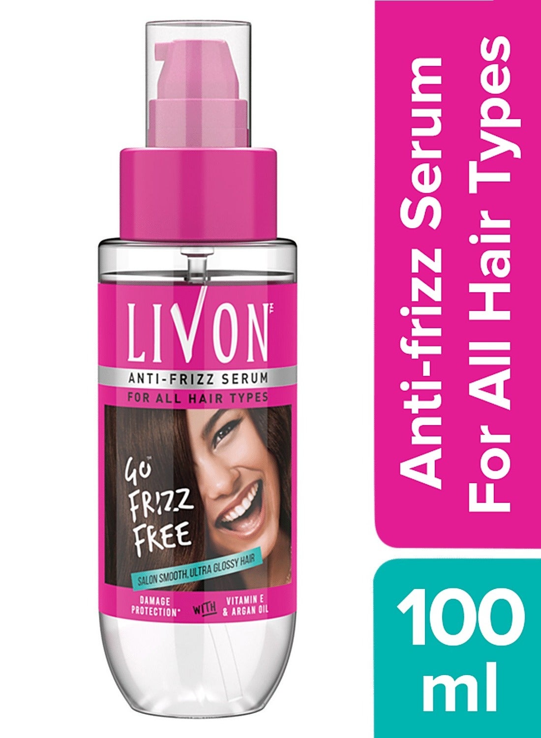 Anti-Frizz Serum For All Hair Types 100ml | Damage Protection with Vitamin E & Argan Oil