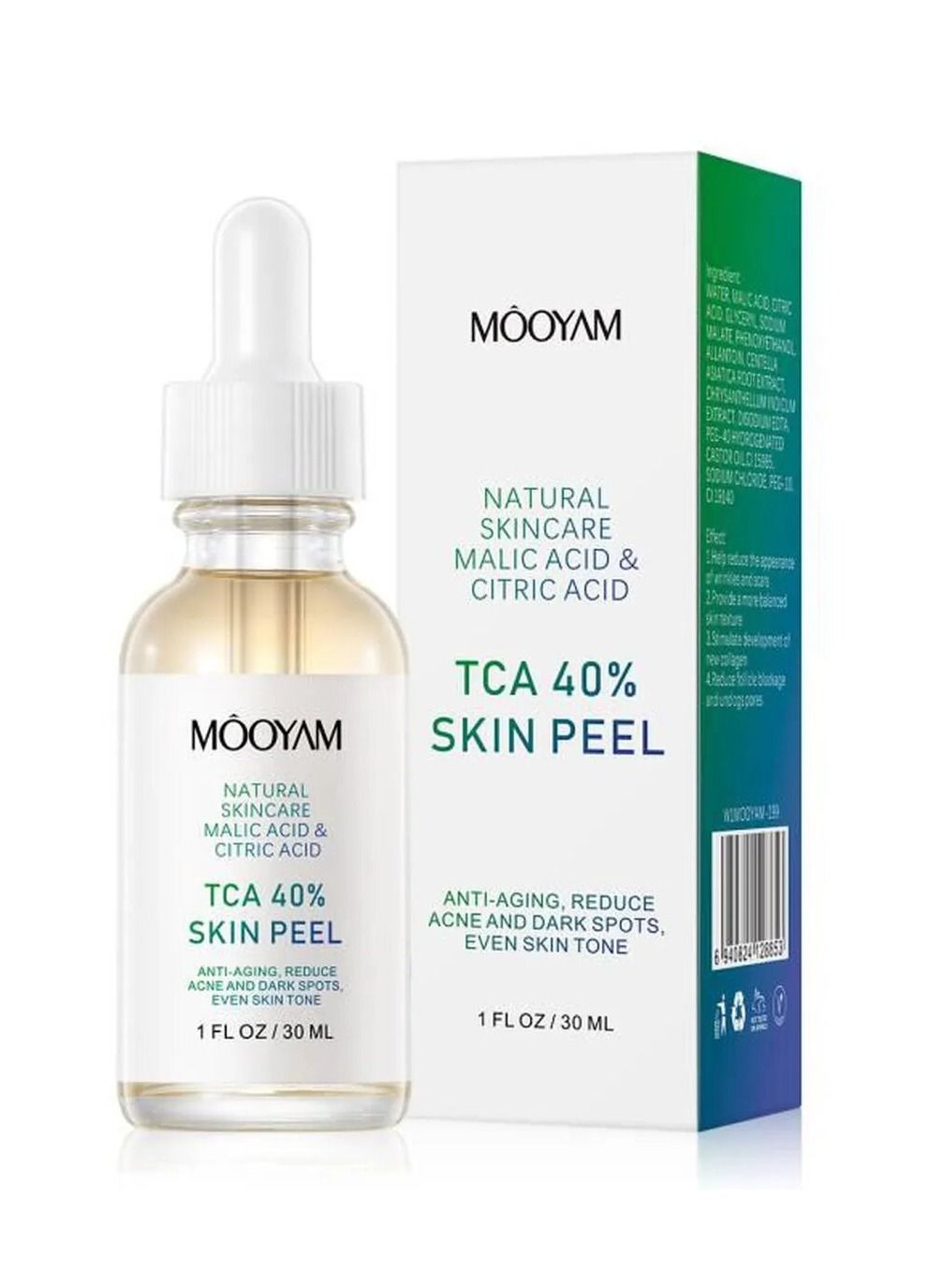 40% Citric Acid Peeling Serum Chemical Peel for Face Peeling Solution Skin Peel Chemical Exfoliant for Face Exfoliating Facial Peel for Dark Skin Dark Spots Acne Spot 30ml