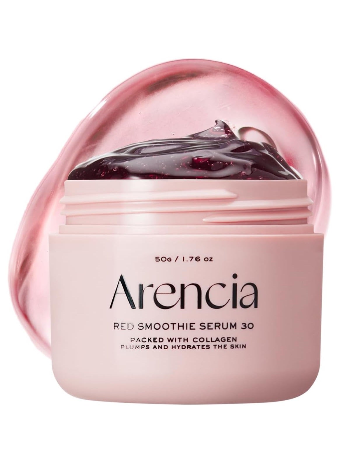 Arencia - Overnight Red Smoothie Face Mask Serum, Glowing & Soothing with 30% red collagen, Niacinamide, Peptide, Vitamin E