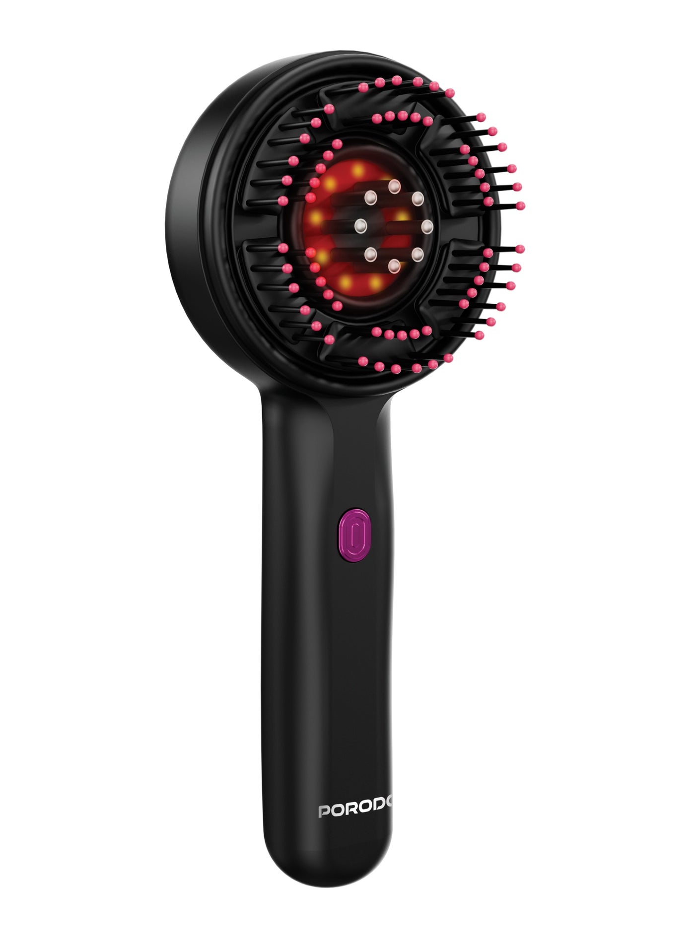 Red Light Therapy Scalp Massage Comb with Efficient Oil Application & 40 min Working Time / Customizable Massage Modes / 3ml Liquid Tank / 1400 mAh Rechargeable Battery - Black