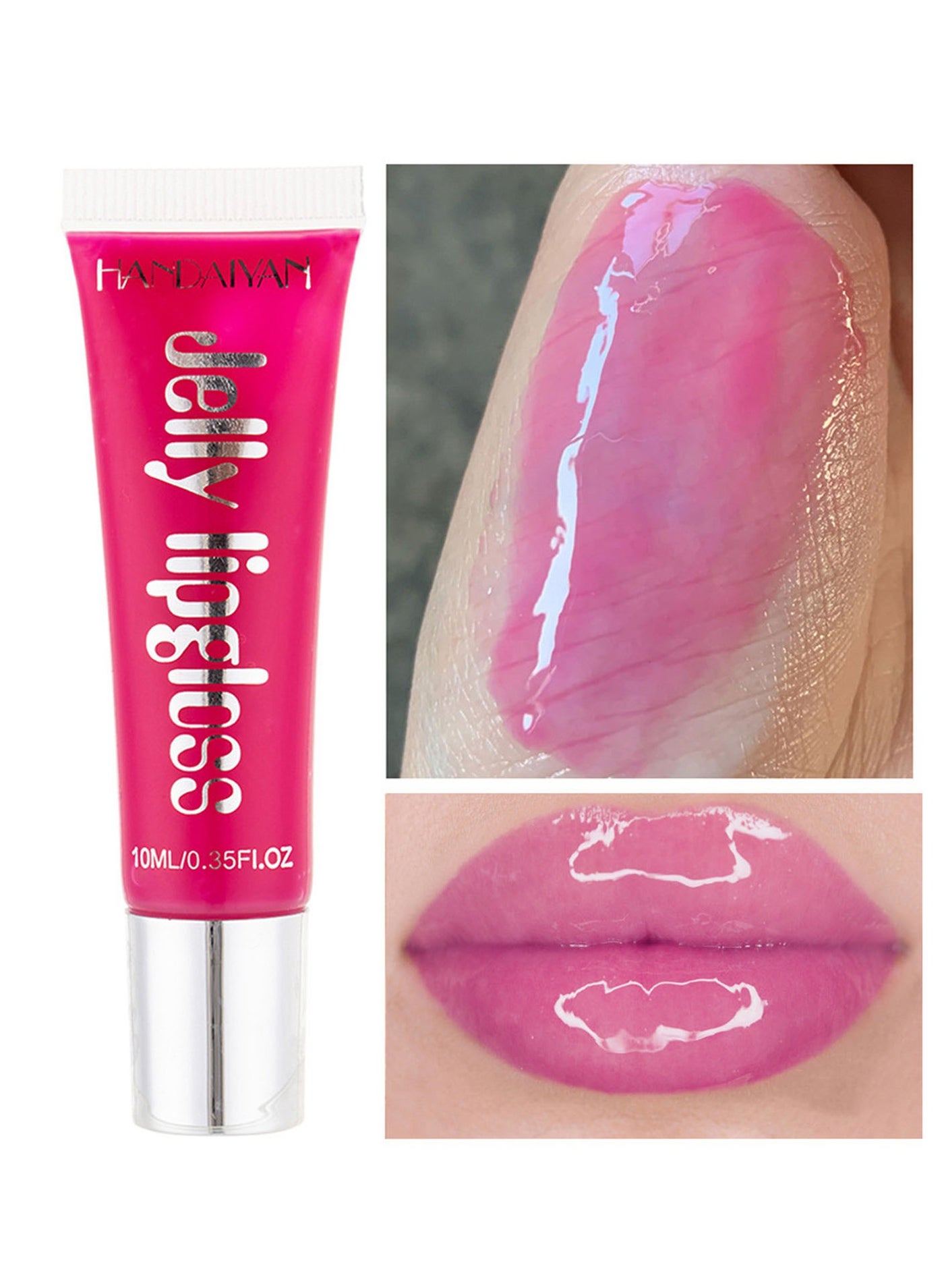 Lip Gloss Hydrating Moisturizing Long Lasting High Glossy Jelly Lip Stain Super Gloss Balm Oil Tinted Treatment Lip Glow Glass Shine Glitter Makeup Beauty Colored Bright Lifter For Women Girls
