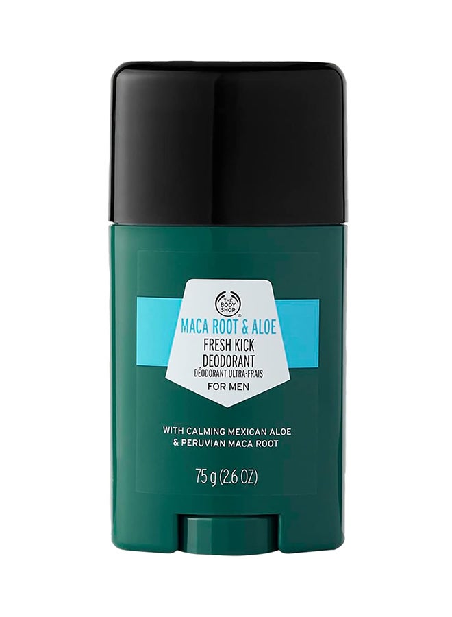 Maca Root & Aloe Fresh Kick Deodorant | Natural Men’s Deodorant with Aloe Vera & Brazil Nut Oil | Long-Lasting Freshness, 75 g