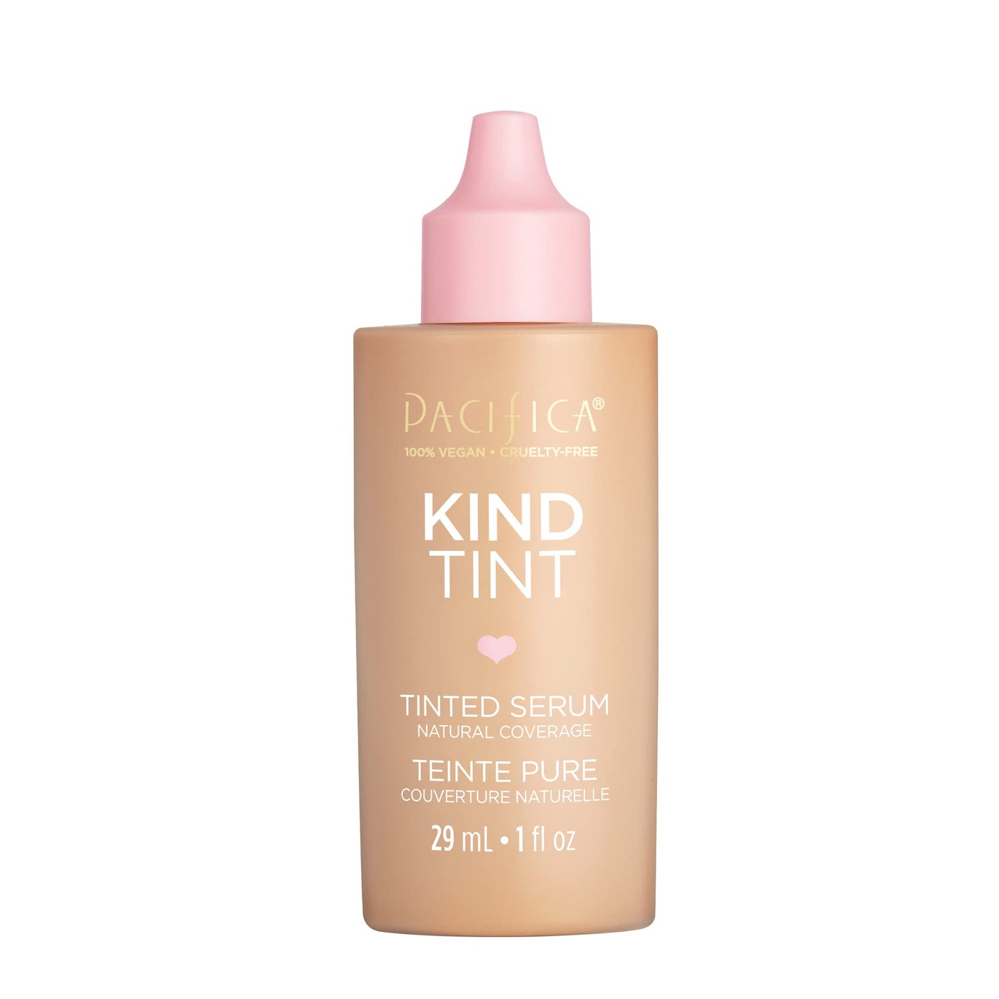 Pacifica Tinted Moisturizer â€“ Kind Tint Serum, Lightweight Hydrating Foundation with Vegan Collagen & Hyaluronic Acid for Dewy Glow, Buildable Coverage, Vegan, 1 fl oz (Shade 17)