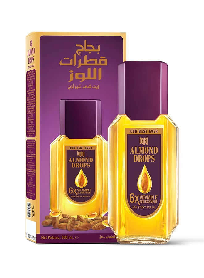 Almond Oil Enriched With 6X Vitamin E, Light And Non-Sticky, Hair Fall Control |500Ml
