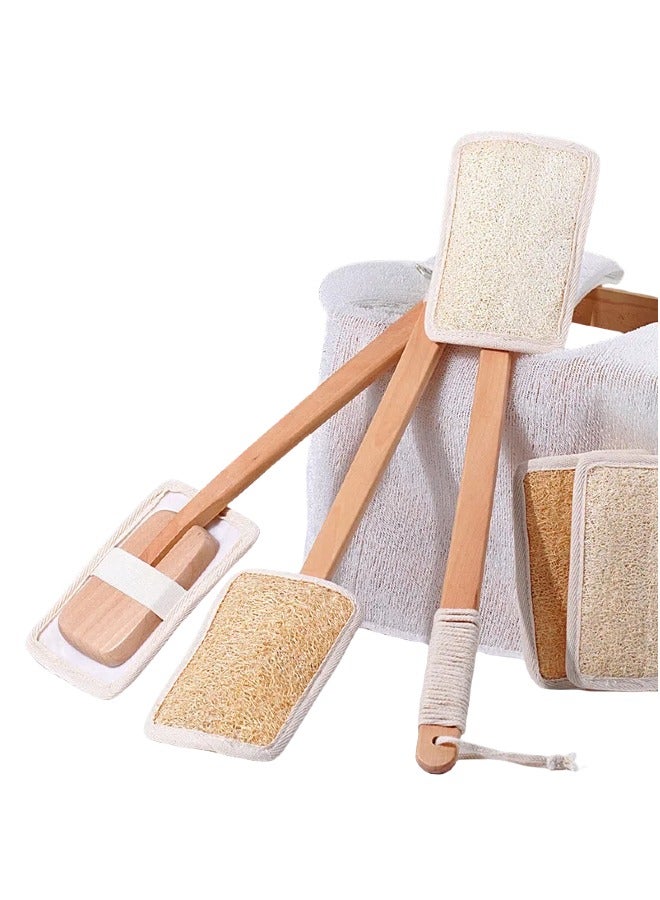 Long Handle Dual Side Dry and Bath Body Brush, Reduce Cellulite, Dry Brush for Cellulite and Lymphatic Drainage, Exfoliating Brush, Shower Brush Body Scrubber