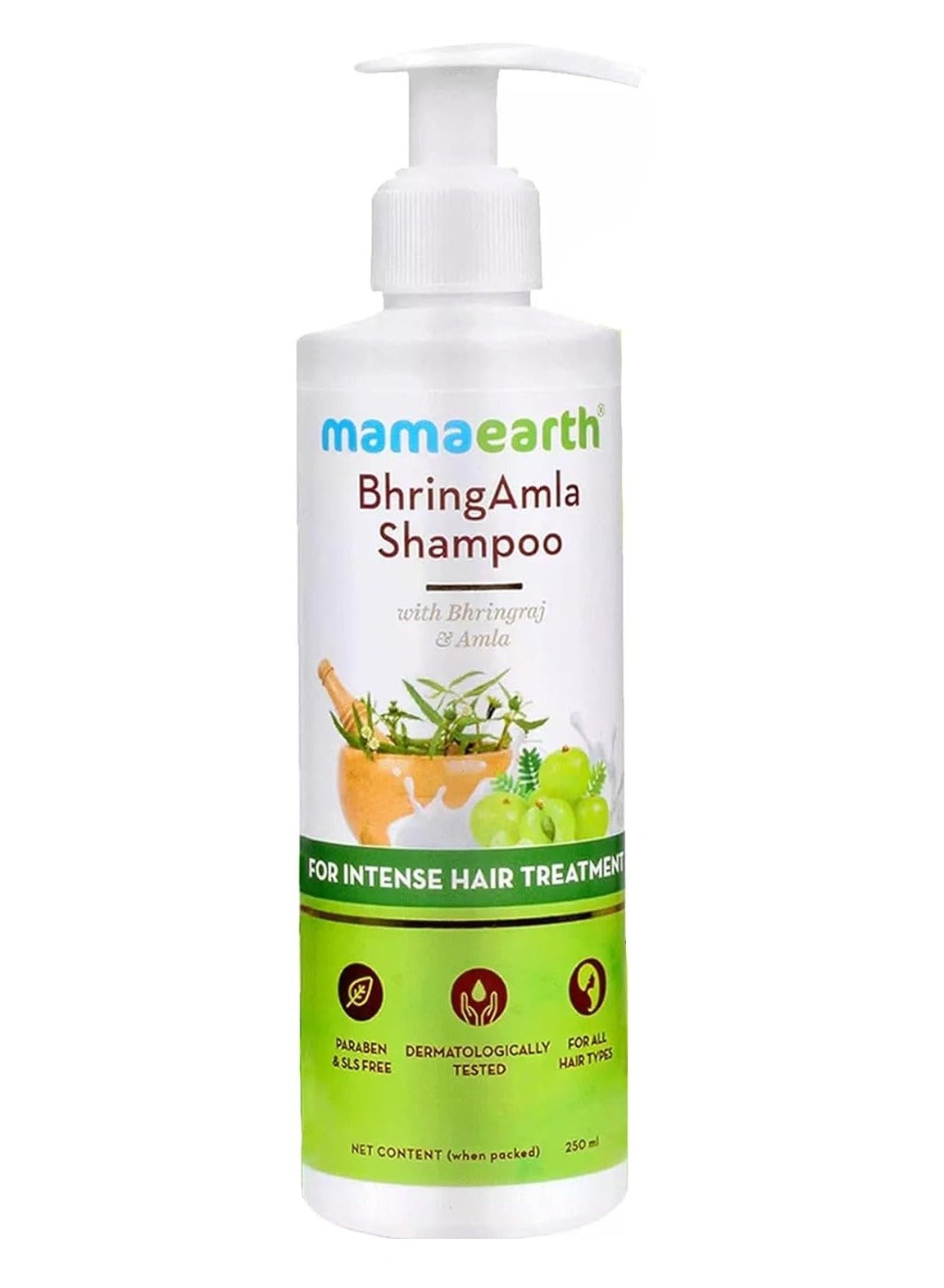 BhringAmla Shampoo for dry & frizzy hair with Bhringraj & Amla for Intense Hair Treatment – 250 ml