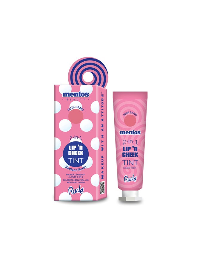 Mentos 2 In 1 Lip'N Cheek Tint - Pink Sand
