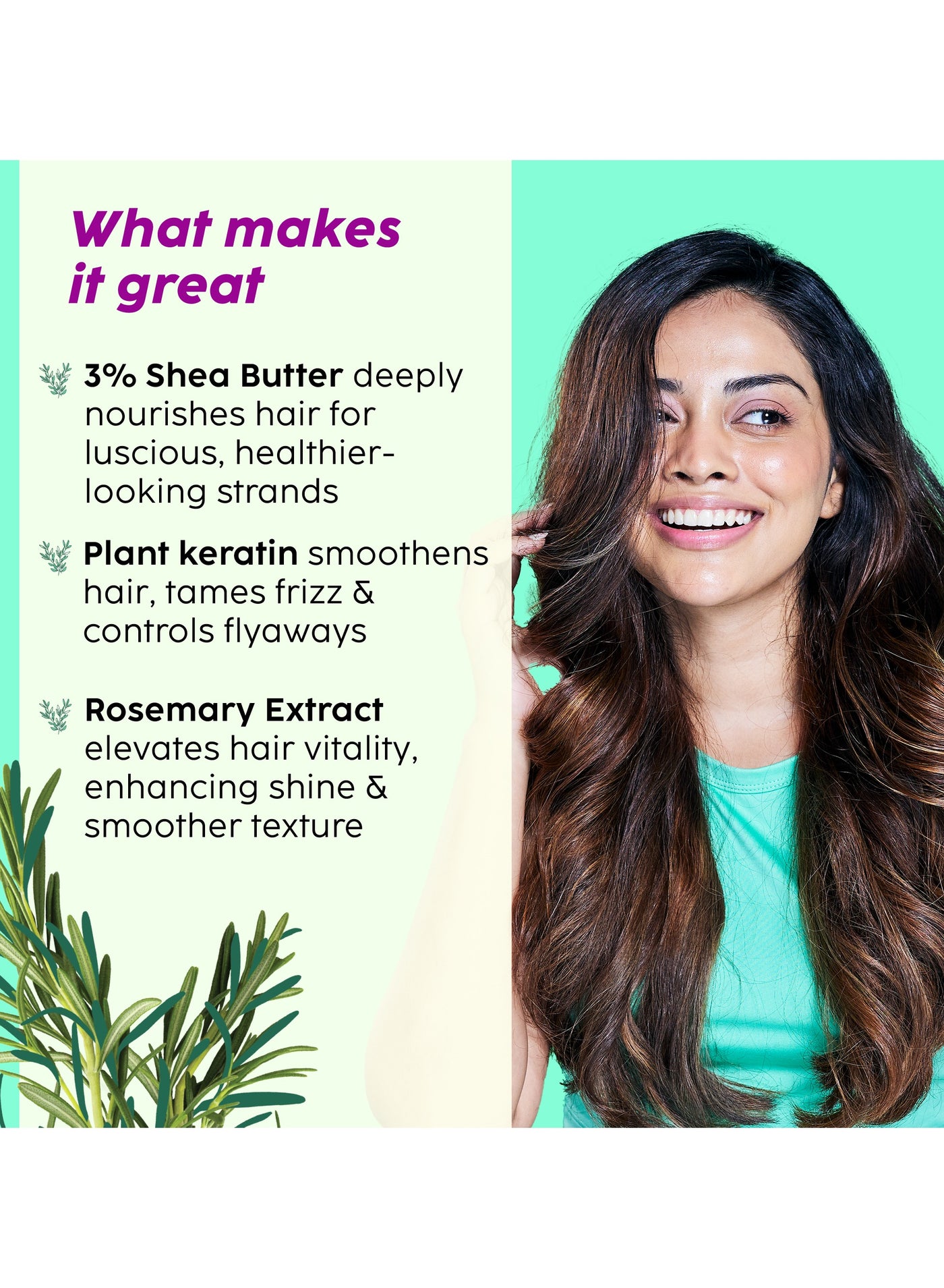 Rosemary Advanced Anti Hair Fall Conditioner With Rosemary For Reducing Hair Loss, BreakageAll Hair Types Men & Women Sulphate & Parabeen Free175 ml - image 3