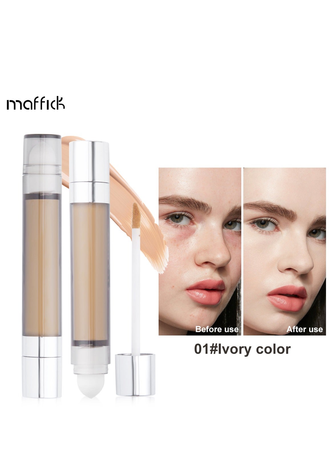 Liquid Concealer Contour, 3 Colors, Cream Lightweight, Concealing Blemishes, Brightening Dark Circles