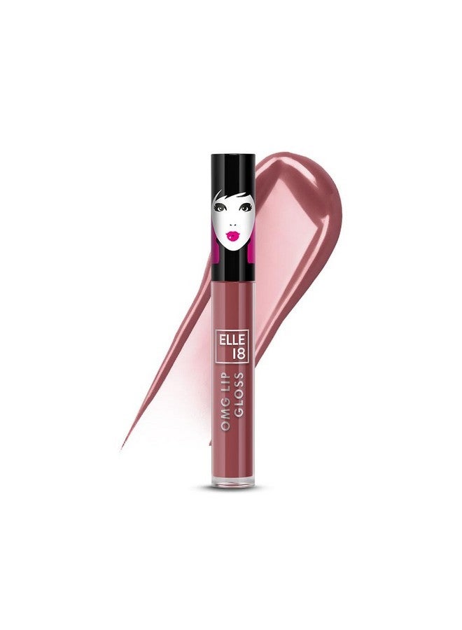 Elle 18 OMG Lip Gloss, Glossy Finish, Honeyed Hush, Non-sticky Formula, Light-weight, Moisturising, Infused with Rapeseed and Jojoba Oil, Full Coverage| 2.5ml