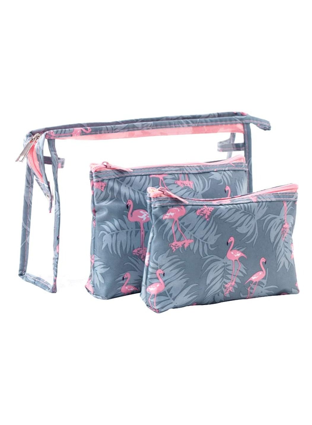 3-Piece Waterproof Cosmetic Bag Set