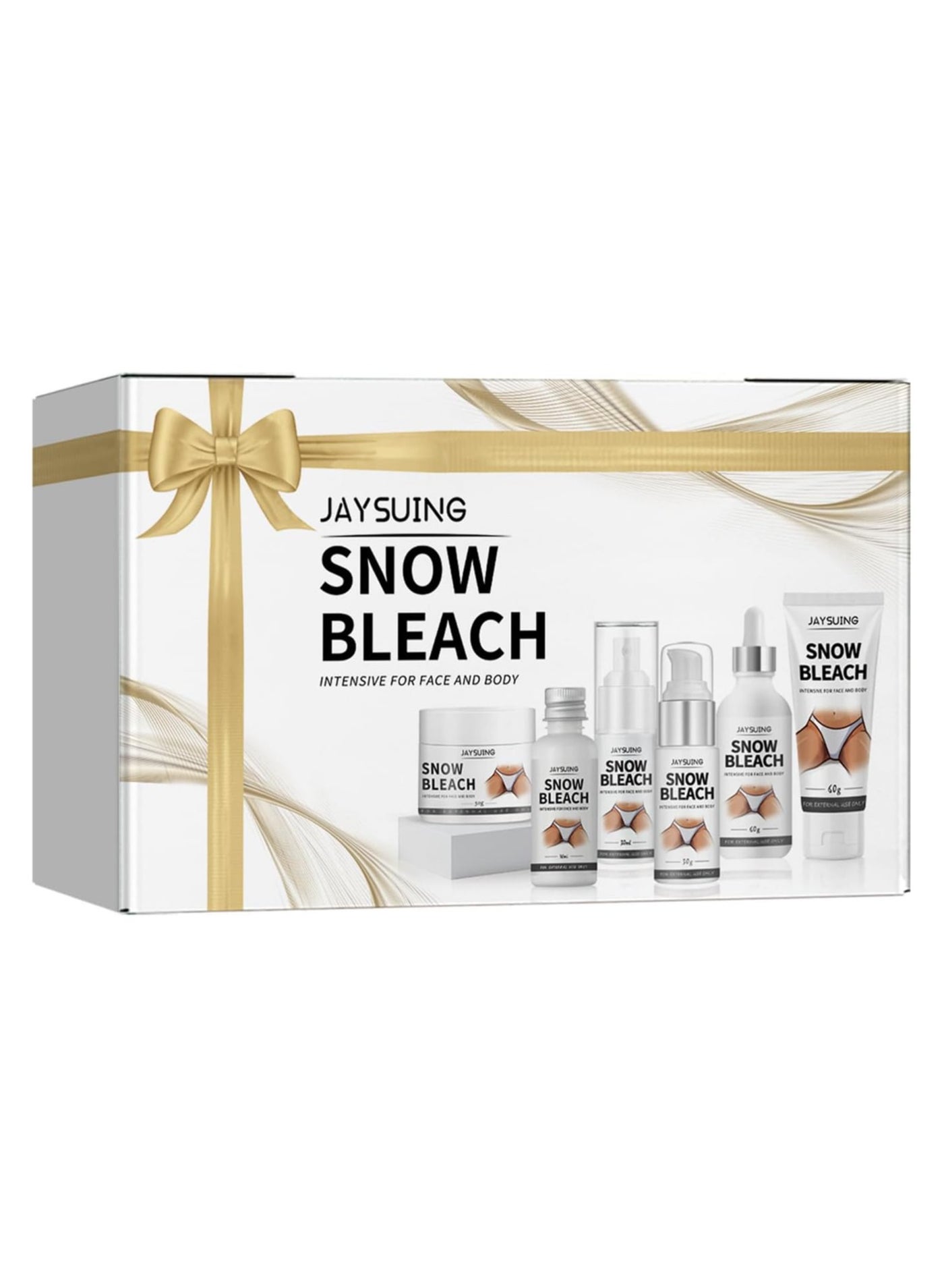 Snow Whitening Cream Set, Private Parts Lightening, Fast Whitening, Underarm, Knee, Dark, Sp-ot, Removal, Body Melatonin, Whitening Serum