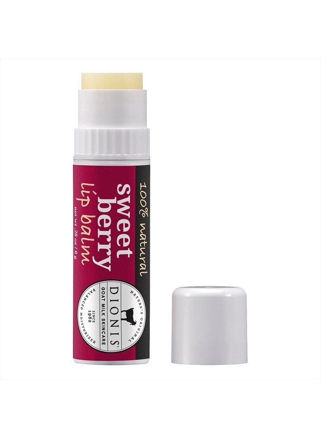 Goat Milk Skincare Sweet Berry Scented Lip Balm (0.28 oz) - Made in the USA - Cruelty-free and Paraben-free