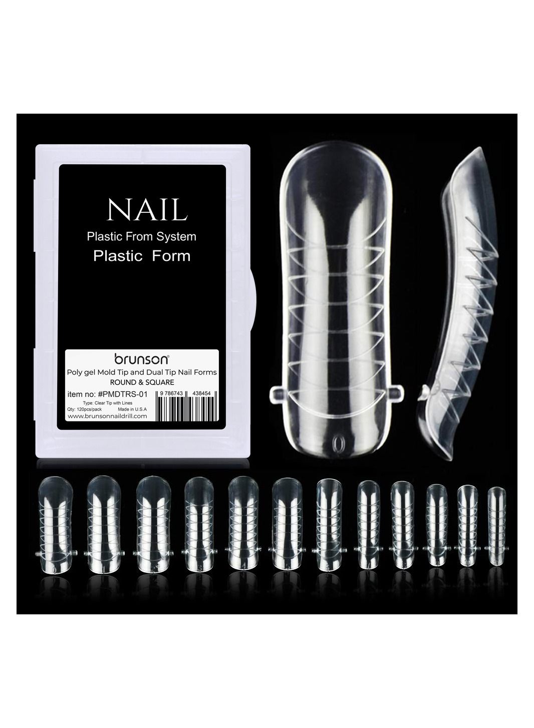 Dual Nail Forms for Poly Extension Gel Pre-shaped False Tips with Scale 120pcs Manicure Tool for Nail Extensions Mold Nail Tips Acrylic Nails False Nails Manicure Tool