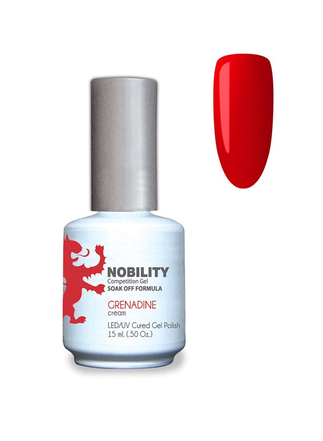 Gel Nail Polish 15 ml, Long Lasting, Chip Resistant, Requires Drying Under UV Led Lamp Grenadine Nbgp16