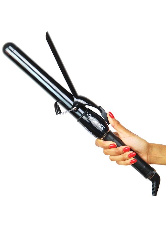 1.25 Inch Curling Iron with Clip - Professional 8" Extra Large Barrel for Big Long Hair | 1 1/4" 32mm Wide Thick Ceramic Curler Wand | Adjustable Temperature | Dual Voltage