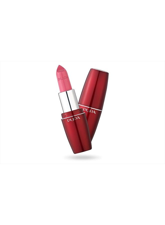 Milano Volume Enhancing Lipstick - Bright And Defined Lips - Smooth, Super Creamy And Comfortable Texture - Combats Flaking And Discomfort - Rapid Action - 101 Nude Rose - 0.123 Oz