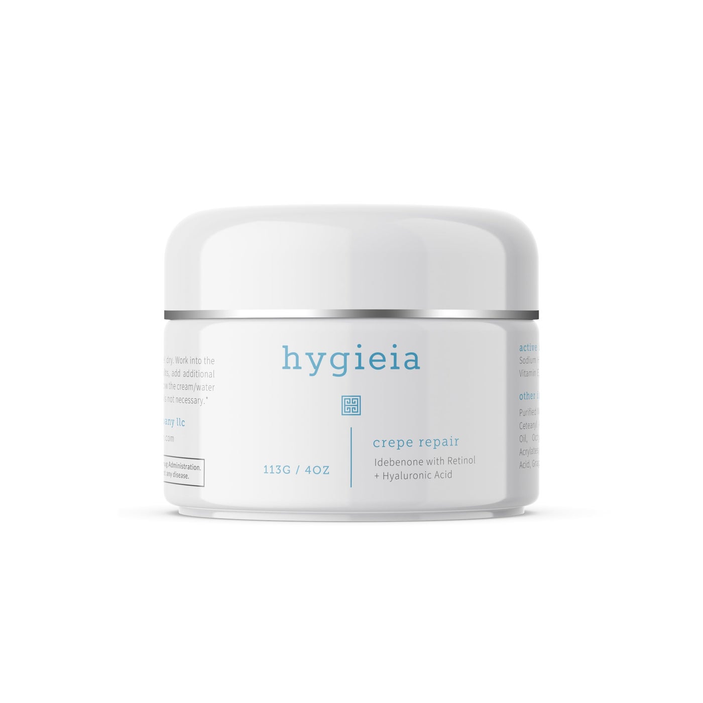 Hygieia + Crepey Skin Liposomal Repair Cream â€“ Anti-Aging Lotion for Arms, Neck & Body â€“ Retinol, Hyaluronic Acid & Idebenone â€“ Firming, Wrinkle & Loose Skin Corrector, 4oz