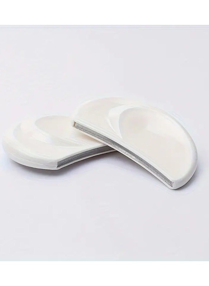 2pcs Professional Nail File - Half Moon Curved Stainless Steel Nail Buffer, Manicure Pedicure Sanding Tool, Unscented Nail Care Accessory for Salon & Home Use
