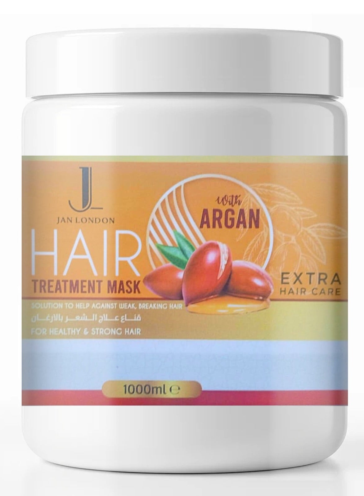 Jan London Argan Hair Mask – Nourishing Hair Treatment for Smooth, Silky & Healthy Hair – Promotes Growth & Repairs Split Ends – 1000ml