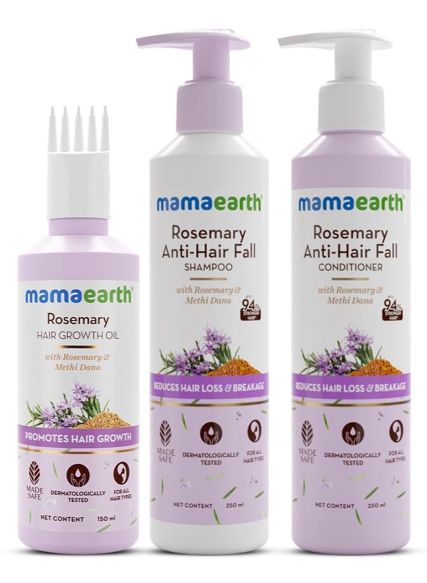 Mamaearth Rosemary Hair Fall Control Kit - 650 ml