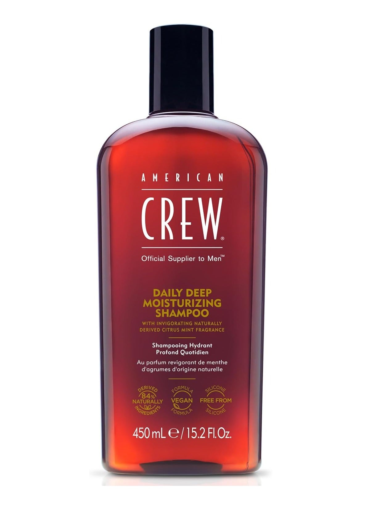 Daily Deep Moisturizer Shampoo, Naturally Derived, Vegan Formula, Citrus Mint Fragrance 450ml