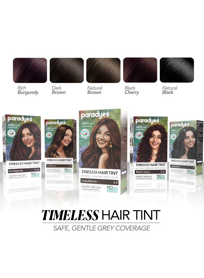 Black Cherry Timeless Hair Tint, Permanent Crème Hair Colour for Natural-Looking Results, Complete Grey Coverage, Long-Lasting Formula Free from PPD, Ammonia, & Resorcinol, 3.6 Black Cherry - image 9
