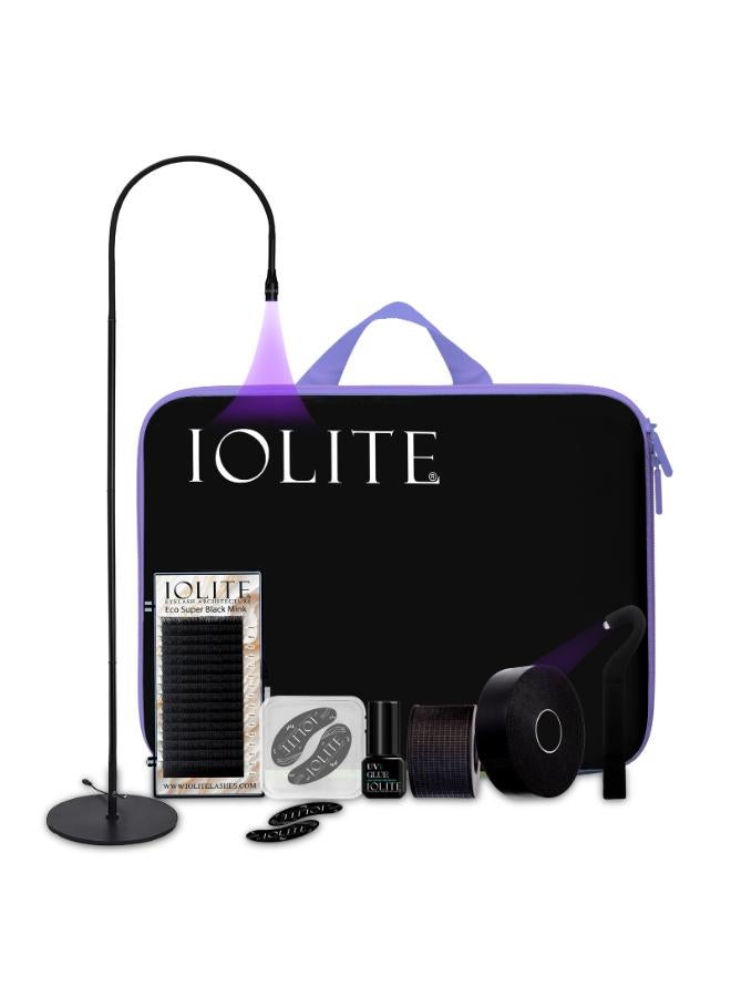 Mini Uv Lash Extension Kit Professional Uv Led System With Tweezer Lamp Glue Black Foam Tape  Reusable Eye Pads For Lash Artists Iuvmk
