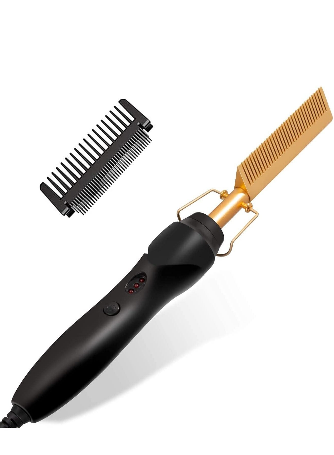 2 in 1 Hot Comb Straightener Electric Hair Straightener Hair Curler Wet Dry Use Hair Flat Irons Hot Heating Comb For Hair
