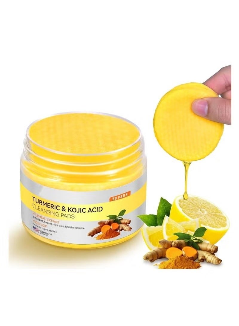 50Pcs Kojic Acid & Turmeric Cleansing Pads