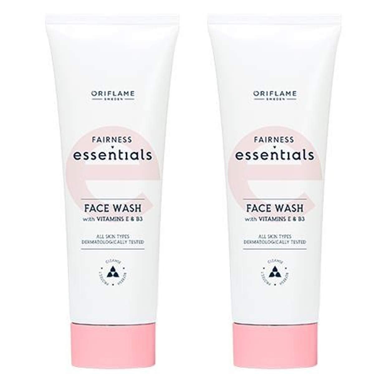Oriflame Sweden ESSENTIALS Fairness Essentials Face Wash with Vitamins E & B3 (Cleanse , Protect , Refresh) 125 ml (set of 2)