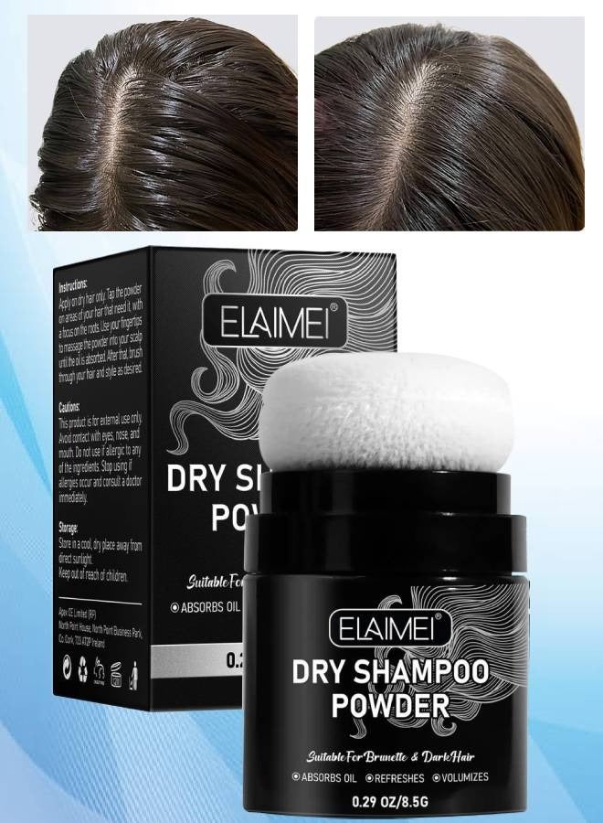 Dry Shampoo Powder Dry Shampoo Absorbs Excess Oil Refreshes Roots and Volumizes Hair Mini Dry Shampoo Hair Volumizing Dry Shampoo Powder with Charcoal Powder and Biotin Hair Powder Dry Shampoo 8.5g