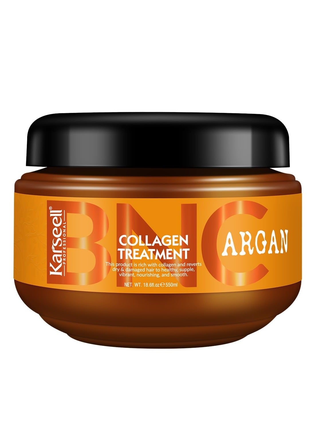 Karseell BNC Collagen Hair Treatment Deep Repair Conditioning Argan Oil Collagen Hair Mask Essence for Dry Damaged Hair All Hair Types 18.6 oz 550ml