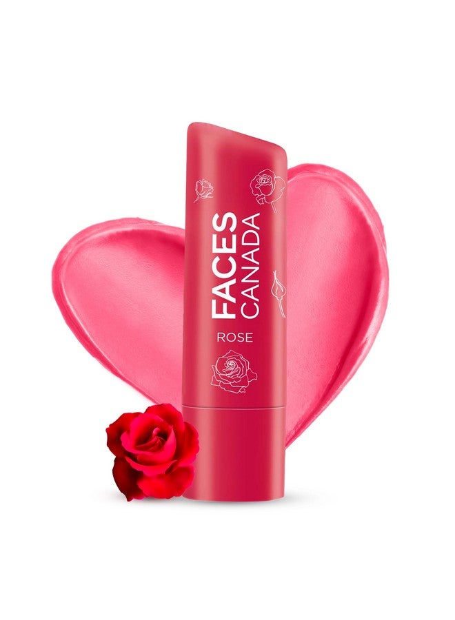 FACESCANADA FACES CANADA Color Lip Balm - Rose Petal 03, 4.5g | Red Tint | 12HR Moisture | SPF 15 | Shea Butter, Vitamin C & E Enriched | Hydrating & Nourishing For Dry Chapped Lips | Softens Lips