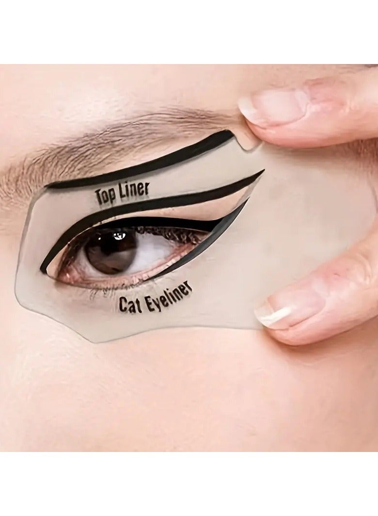 2 PCS Cat Eye Line Eyelash Baffle Aid Tool Grooming Thrush Card Eyebrow Card One Line Set Eyebrow Set