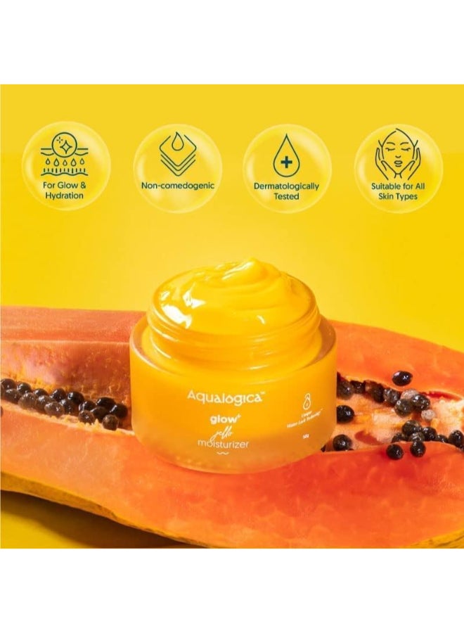 Aqualogica Glow+ Jello Moisturiser with Vitamin C & Papaya for Illuminating Moisturization, 50g - image 2