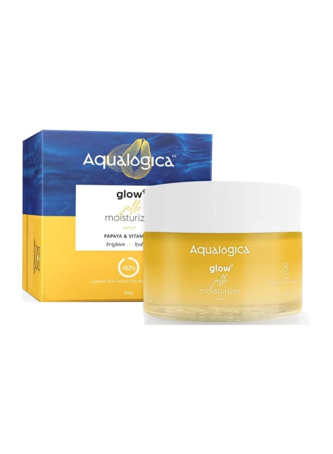 Aqualogica Glow+ Jello Moisturiser with Vitamin C & Papaya for Illuminating Moisturization, 50g