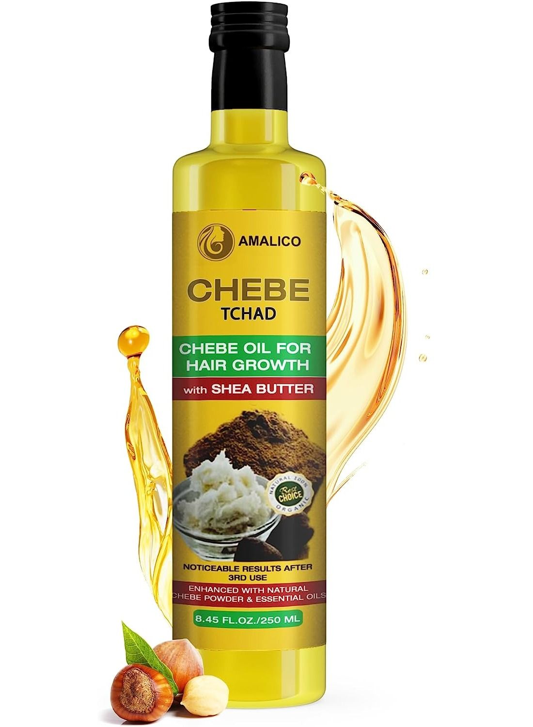 Chebe Oil for Hair Growth with Shea Butter 250ml