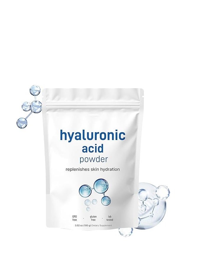 Hyaluronic Acid Powder For Face, 100g Pure Hyaluronic Powder, Deep Replenishes Skin Hydration, Cosmetic Grade Facial Serums Powders, Hyaluronicacid Supplements For Skin Care, Body