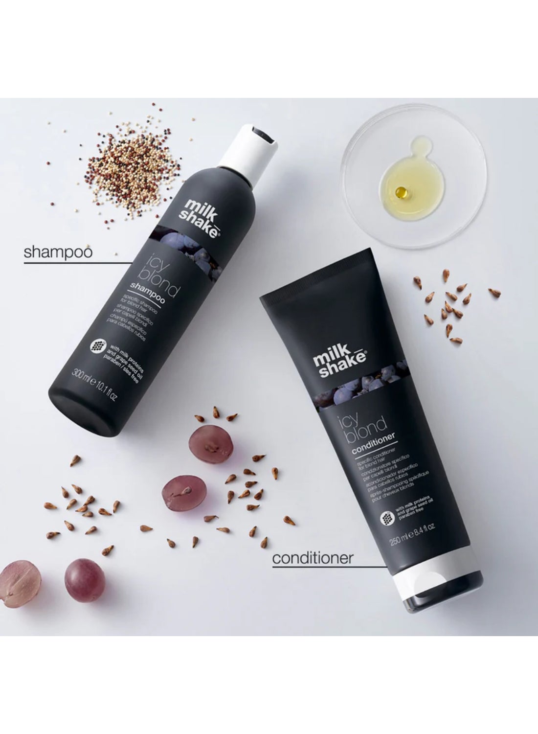 Icy Blond Conditioner – Black Pigment Anti-Yellow Conditioner for Very Light Blonde & Platinum Hair – Paraben Free with Grapeseed Oil & Integrity 41 for Ash Tones, Shine & Color Protection, 250ml - image 10