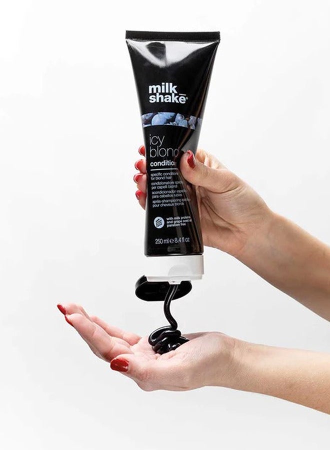 Icy Blond Conditioner – Black Pigment Anti-Yellow Conditioner for Very Light Blonde & Platinum Hair – Paraben Free with Grapeseed Oil & Integrity 41 for Ash Tones, Shine & Color Protection, 250ml - image 5