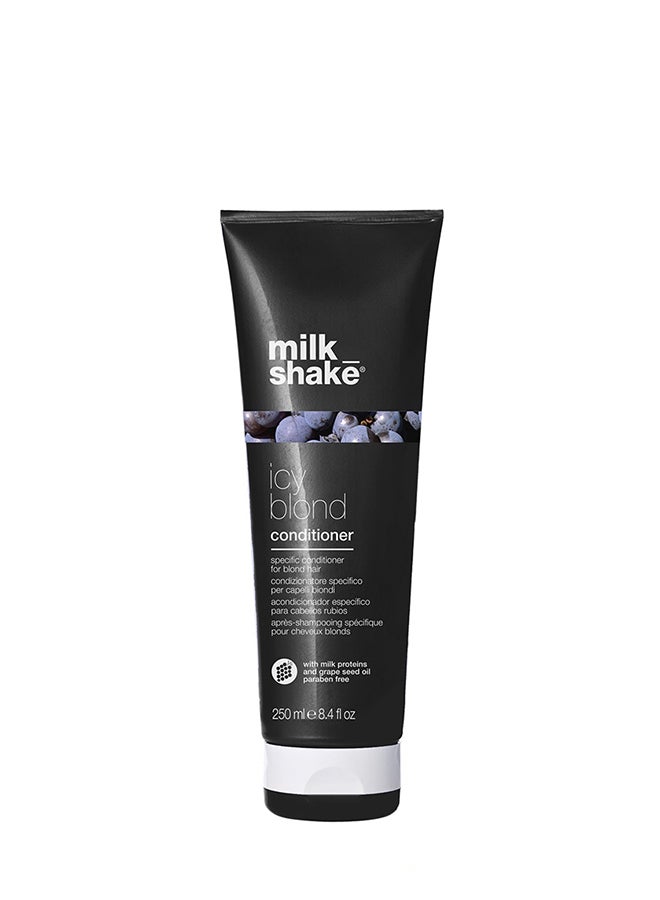 Icy Blond Conditioner – Black Pigment Anti-Yellow Conditioner for Very Light Blonde & Platinum Hair – Paraben Free with Grapeseed Oil & Integrity 41 for Ash Tones, Shine & Color Protection, 250ml