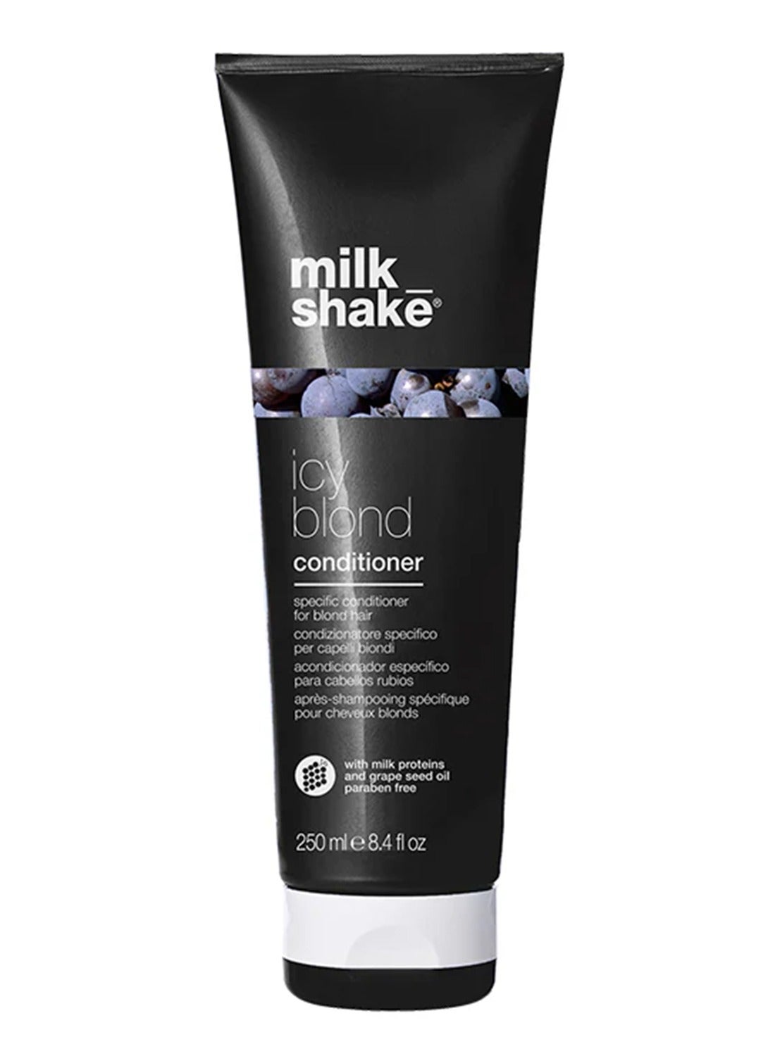 Icy Blond Conditioner – Black Pigment Anti-Yellow Conditioner for Very Light Blonde & Platinum Hair – Paraben Free with Grapeseed Oil & Integrity 41 for Ash Tones, Shine & Color Protection, 250ml