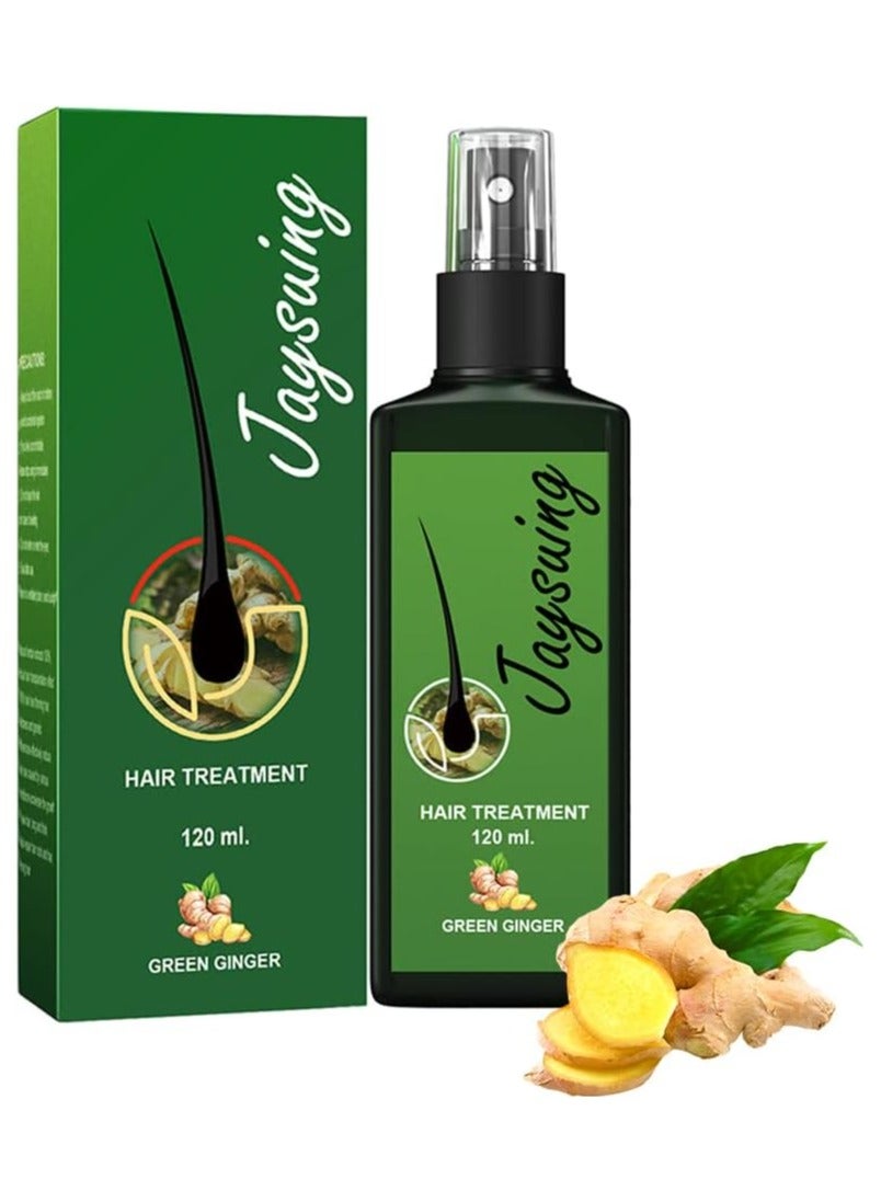 Hair Regrowth Serum Spray, Green Ginger Hair Regrowth Spray, GrowthPlus Nourishing Ginger Spray, GRO'Nature Gingerol Hair Growth Spray, Growth Plus Ginger Spray (1Bottle)