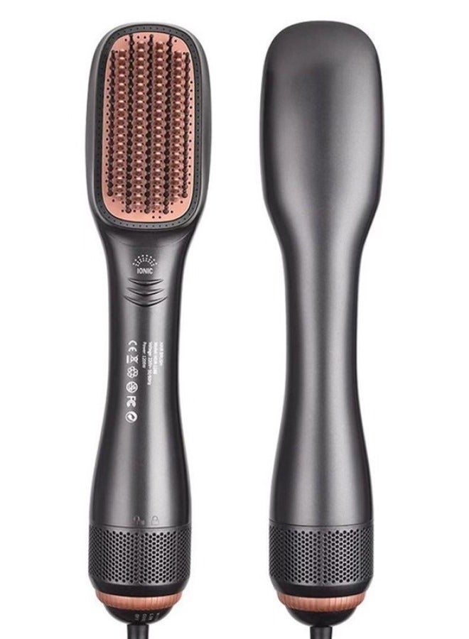 1200 Watt Hair Dryer Brush Ceramic Dryer And Styler 3 In 1 Professional Black