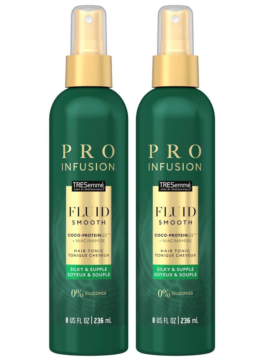TRESemme Pro Infusion Volume Tonic Hair Thickening Spray, 8 Oz - with Natural Coconut, Plant-Based Texturizing Spray, Biotin Products for Women, 2 Pack