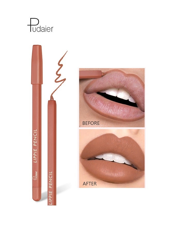 Lip Pencil Waterproof, Sweat-Proof and Colorfast Automatic Lip Liner Matte Multicolor Decorative Lip Liner,Natural Formula, High Pigment and Easier To Create Perfect Lip Makeup(04#)
