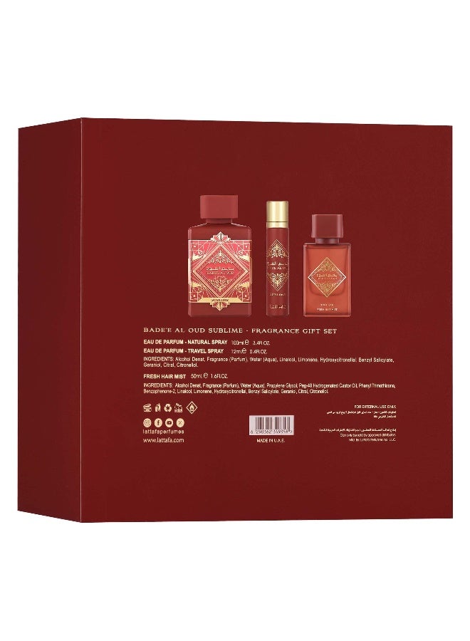 Bade'e Al Oud Sublime Gift Set EDP 100ml + EDP 12ml + Hairmist 50ml - image 3