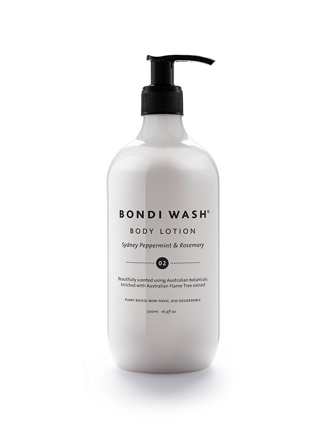 Sydney Peppermint & Rosemary Body Lotion 500ml – Cooling Herbal Body Moisturizer with Essential Oils, Deep Hydration & Refreshing Scent